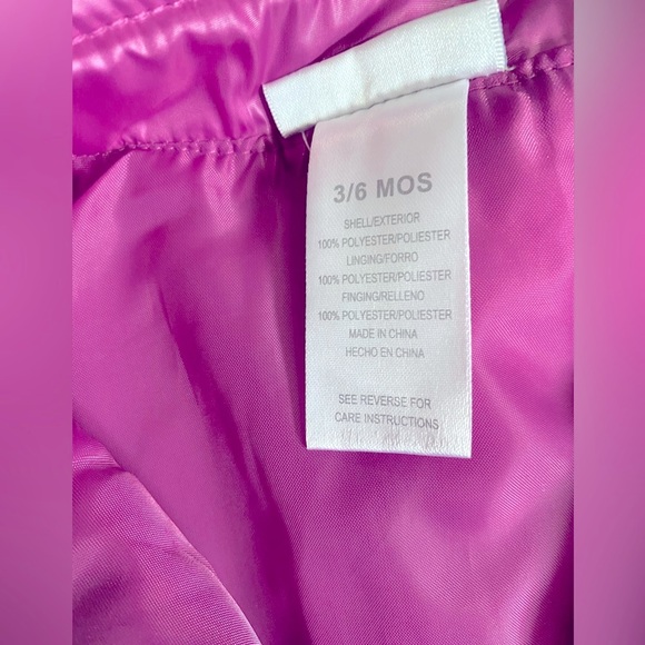 3-6 Months purple bubble vest and white fleece footie sweatpants for baby girl - Picture 4 of 4